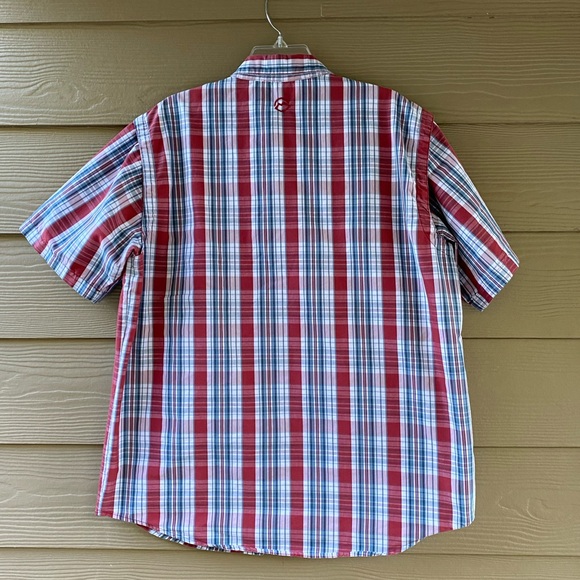 Magellan Outdoors Men's Fish Gear Classic Fit Cotton Blend Madras Vented Size L - Picture 3 of 12